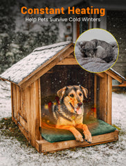PETNF outdoor heating pad shown outdoors with waterproof and fireproof design