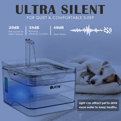 PETNF water fountain offers 3 flow modes to suit cats or dogs.