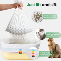 PETOCAT 7-day litter system pack image highlights organized components for weekly maintenance.