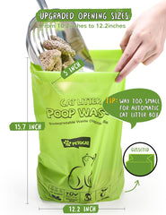 PETOCAT cat litter bags large-size 12-2x15-7 provide ample space for scooped litter.