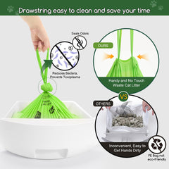 PETOCAT LR3-4 compatible litter bags - fits self-cleaning boxes for hassle-free waste management.