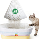 PETOCAT sifting litter bag close-up shows precision holes for easy filtration and quicker cleanup at home.