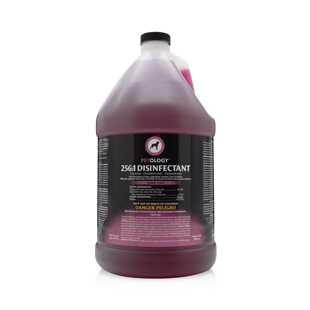 Petology 256:1 disinfectant bottle pour for easy dilution and cleaning