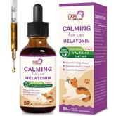 PetORiMMUNE Calming cat melatonin drops bottle ready for soothing bedtime support.