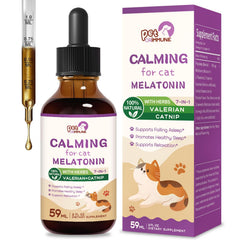 PetORiMMUNE Calming cat melatonin drops bottle ready for soothing bedtime support.