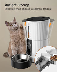 Petory 4L capacity illustration shows ample food storage for pets