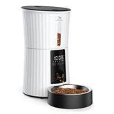 Petory automatic cat feeder front view showing scheduled meals capability