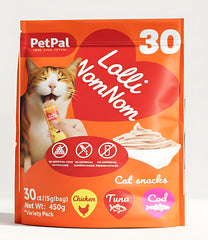 PETPAL LOVE feline temptation variety pack tubes offering varied flavors for rewarding playtime.
