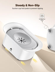 PETPATH center floating plate adjusts drinking speed for each dog.