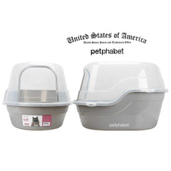 Petphabet Jumbo hooded litter box inside view highlighting roominess for comfortable cats