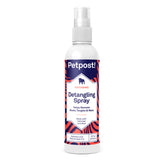 Petpost Detangling Spray bottle pour enhances moisture for easier detangling.