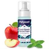 Petpost Mousse dent chien menthe pomme : haleine fraîche naturelle.