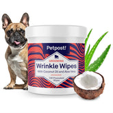 Petpost Wrinkle Wipes dog-face-cleaning shows gentle cleansing of facial folds