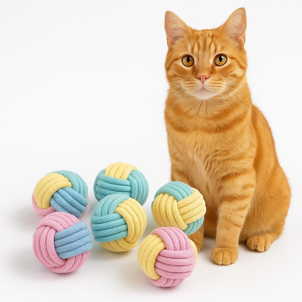 PetPrana Cat Chew Ball with crinkle sound engages indoor cats during play.