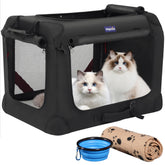 Petprsco large cat carrier 24x17x17 setup showing roomy interior for comfortable travels