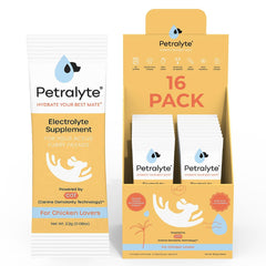 Petralyte dog electrolytes packets box for easy on-the-go hydration