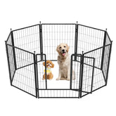PETREEK dog playpen 42in 8 panels ready for indoor or outdoor use
