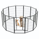 PETREEK dog playpen assembly demonstrates tool-free setup for quick use