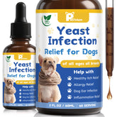 Petrivium natural yeast drops bottle closeup suggests itch relief potential