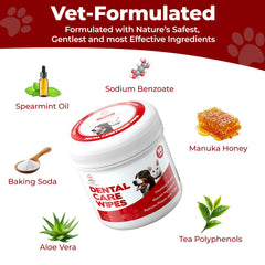 Pets & Pupps dog teeth wipes soft texture supports gentle cleaning.