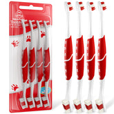 Pets & Pupps dual-head toothbrush closeup promotes easy dental cleaning for pets.