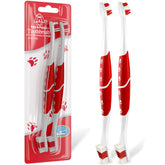 Pets & Pupps dual-head toothbrush for medium and large pets, simplifies multi-size brushing