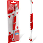 Pets & Pupps pet toothbrush dual head demonstrates versatile dental cleaning for dogs and cats.