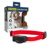 PetSafe Basic Bark Control Collar packaging shows a calm training aid for homes.