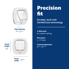 PetSafe Big Cat Door shows four-way lock for secure, controlled entry