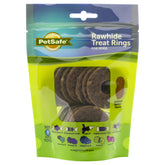 PetSafe Busy Buddy natural rawhide rings pack for extended play and training rewards