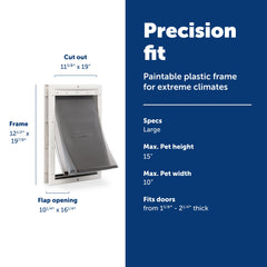 Petsafe Extreme Weather Door durable plastic frame ready to paint to match home style