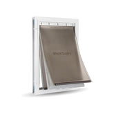 PetSafe Extreme Weather door exterior aluminum frame for durable, energy-saving use.