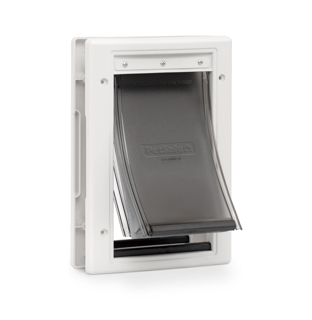 PetSafe Extreme Weather Door front view shows a sturdy, ready-for-use frame for year-round access