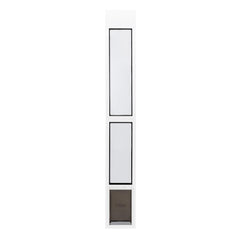 PetSafe Extreme Weather door panel mounted in a sliding door enables easy pet access.