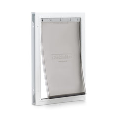 PetSafe Freedom aluminum door frame close-up highlighting durable corners for active households