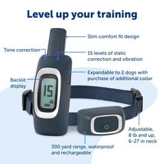 PetSafe waterproof collar on the remote trainer ready for puddle-jumping.