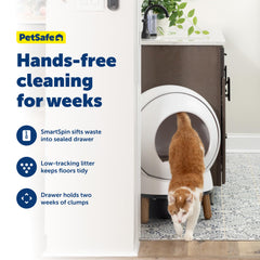 PetSafe ScoopFree SmartSpin rotation capturing waste after cat exits.