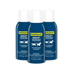 PetSafe SSSCAT automatic spray deterrent front view shows a safe boundary tool for training.