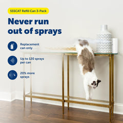 PetSafe SSSCAT motion-sensor detection up to 3 feet deters pets around counters.