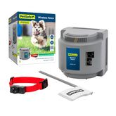 Petsafe wireless transmitter inside the home enables quick boundary setup and testing.