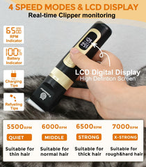 Petsaunter dog clippers low-noise operation calms timid pets