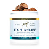Petscy PetScy dog itch relief chews packaging showcases pork flavor for easy daily supplementation.