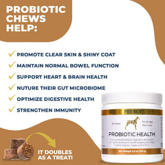 PetScy probiotic chews dog treat closeup pork flavor palatability