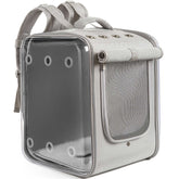 Petseek cat backpack carrier front view highlighting large space and 270° vision.