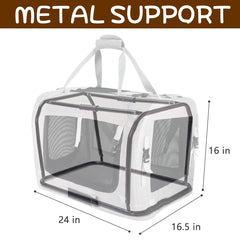 Petseek extra-large cat carrier side opening for easy access.