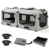 Petseek extra-large cat carrier soft-sided transport for two-cat travel