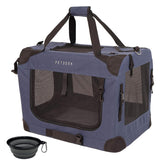 Petseek extra large carrier blue top view shows spacious interior for travel comfort.