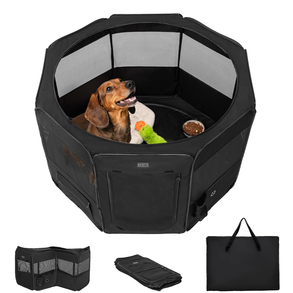 Petsfit 36in portable dog playpen full setup for secure indoor and outdoor play