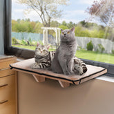 Petsfit cat window perch setup shows easy, secure mounting for two cats