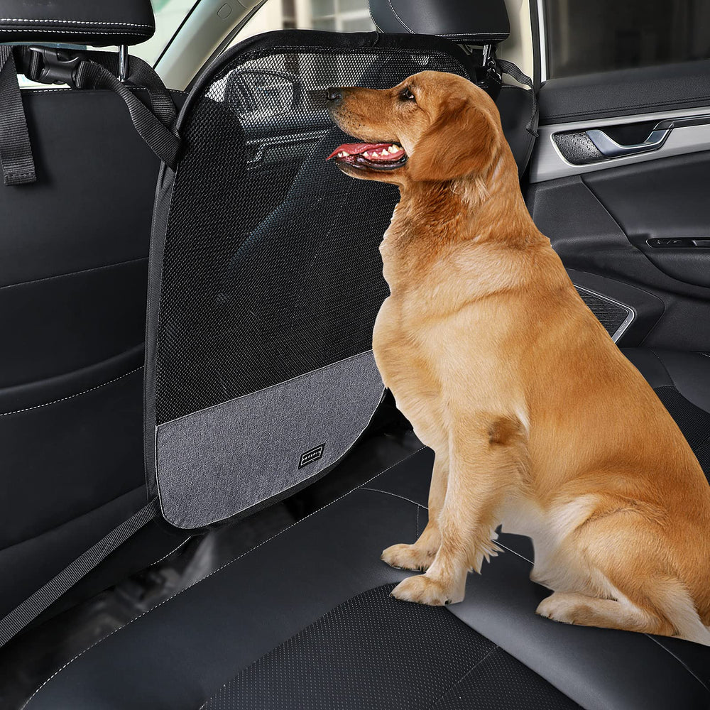 Petsfit dog car barrier backseat mesh keeps the cabin secure and distraction-free.